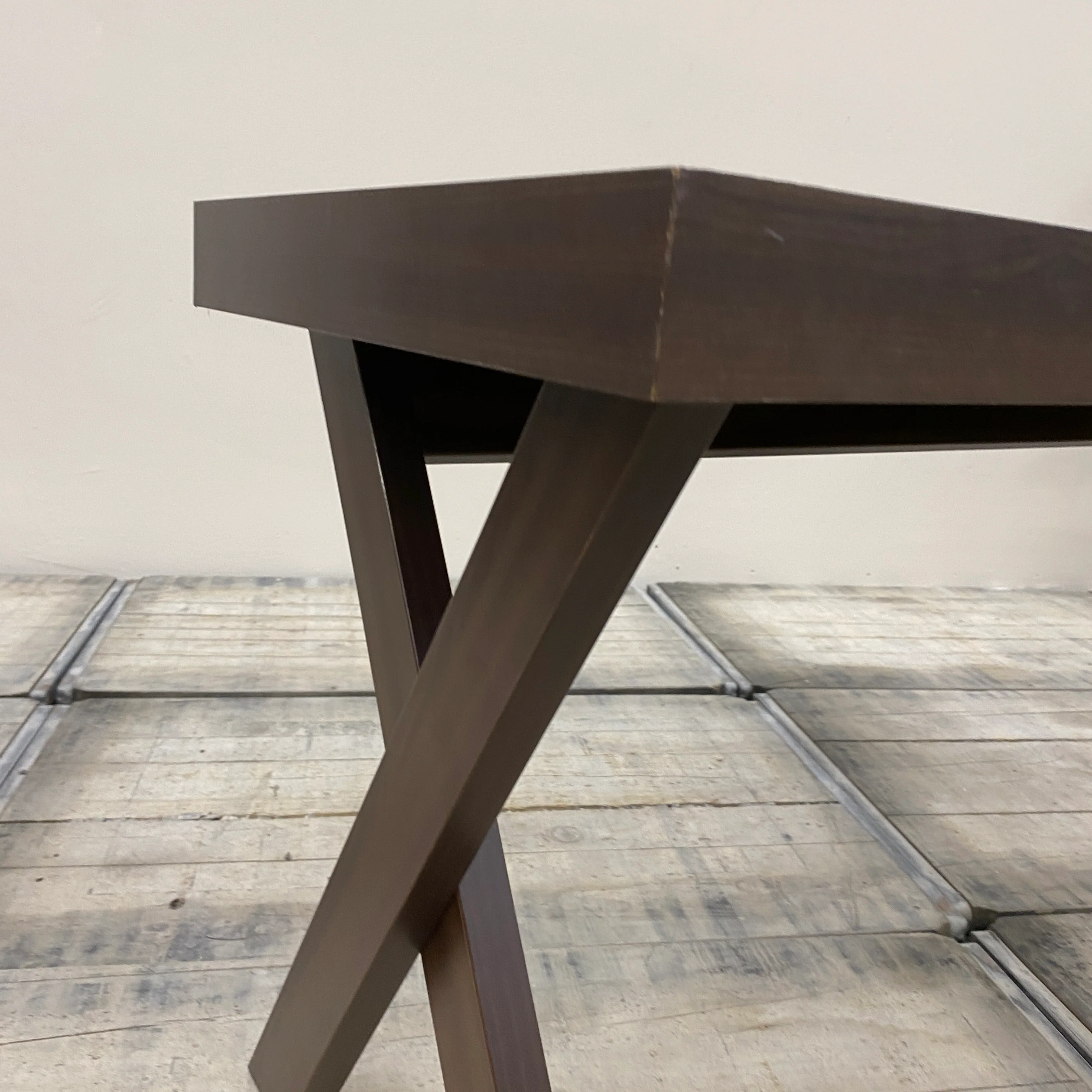 Konsolentisch Glas Schwarz Dunkelbraun Schreibtisch 160x60 Tisch Gebraucht - Image 4