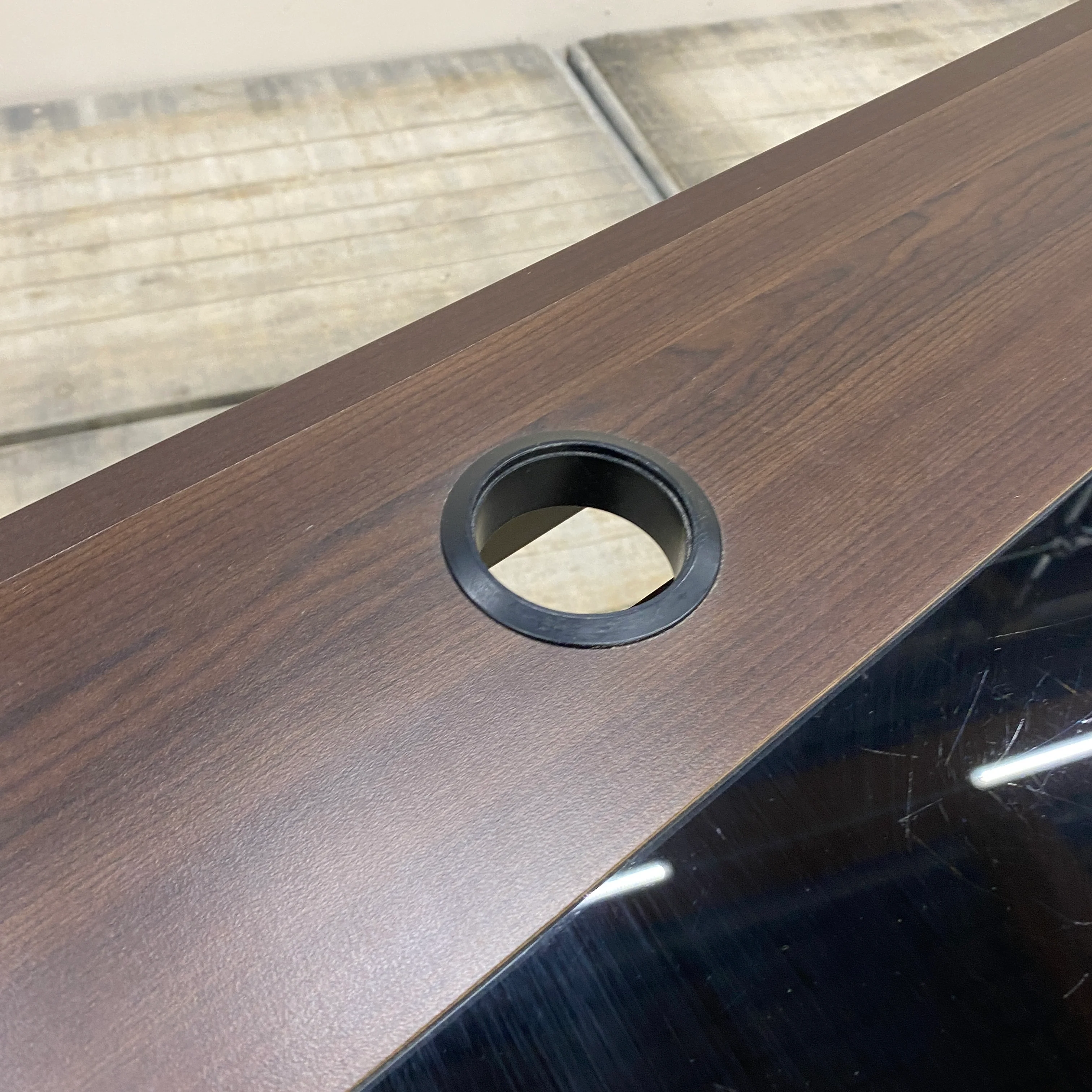 Konsolentisch Glas Schwarz Dunkelbraun Schreibtisch 160x60 Tisch Gebraucht - Image 7