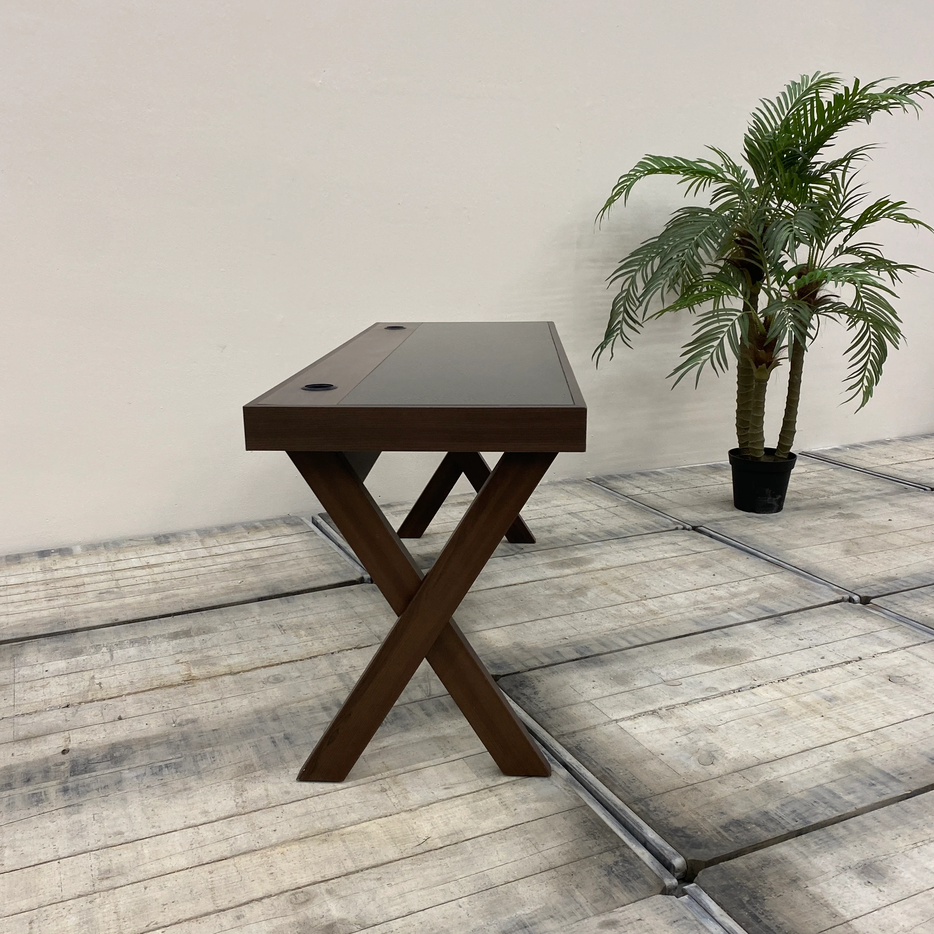 Konsolentisch Glas Schwarz Dunkelbraun Schreibtisch 160x60 Tisch Gebraucht - Image 9