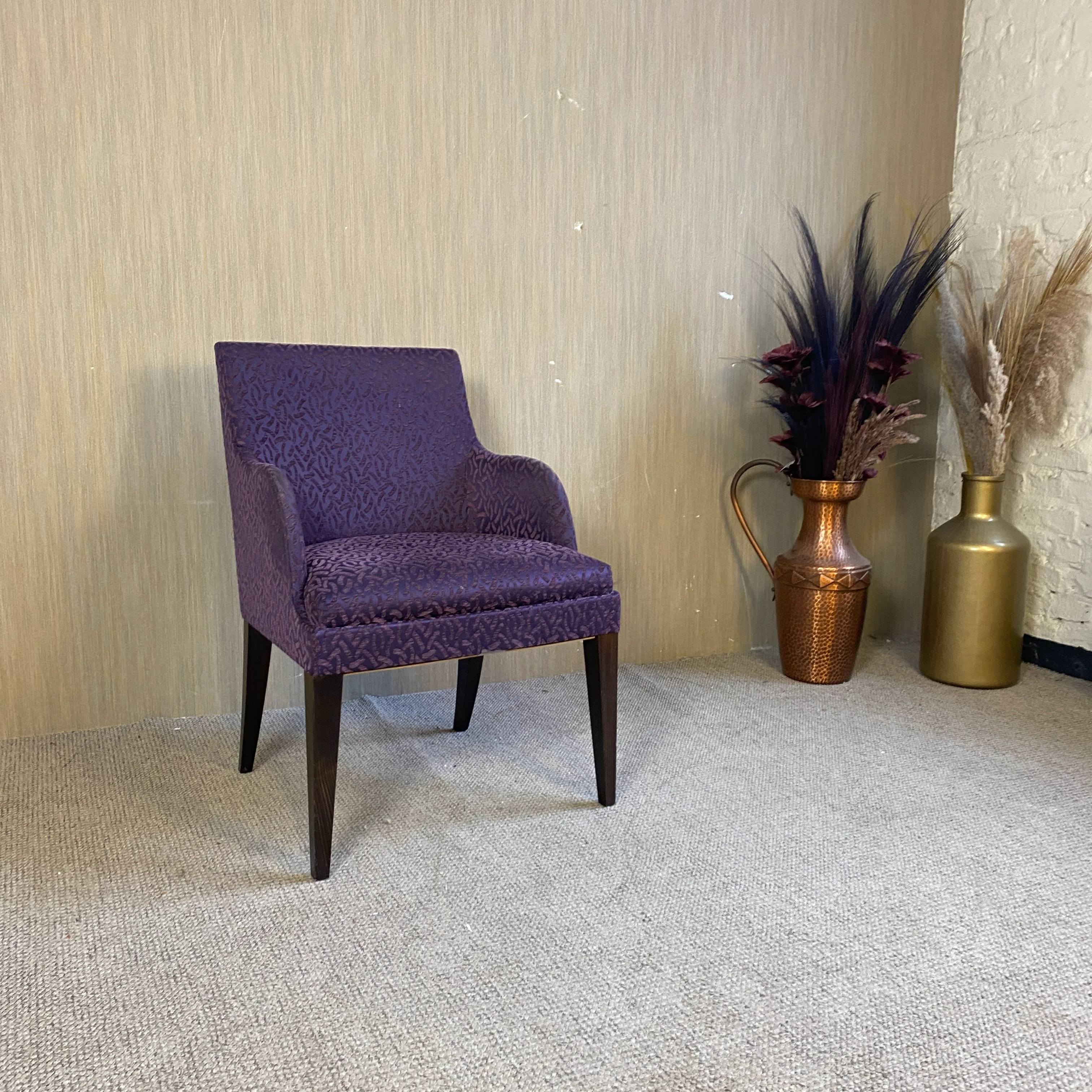 Stuhl violett Atlantic Hotel Hamburg – hochwertiger Polsterstuhl gebraucht - Image 2