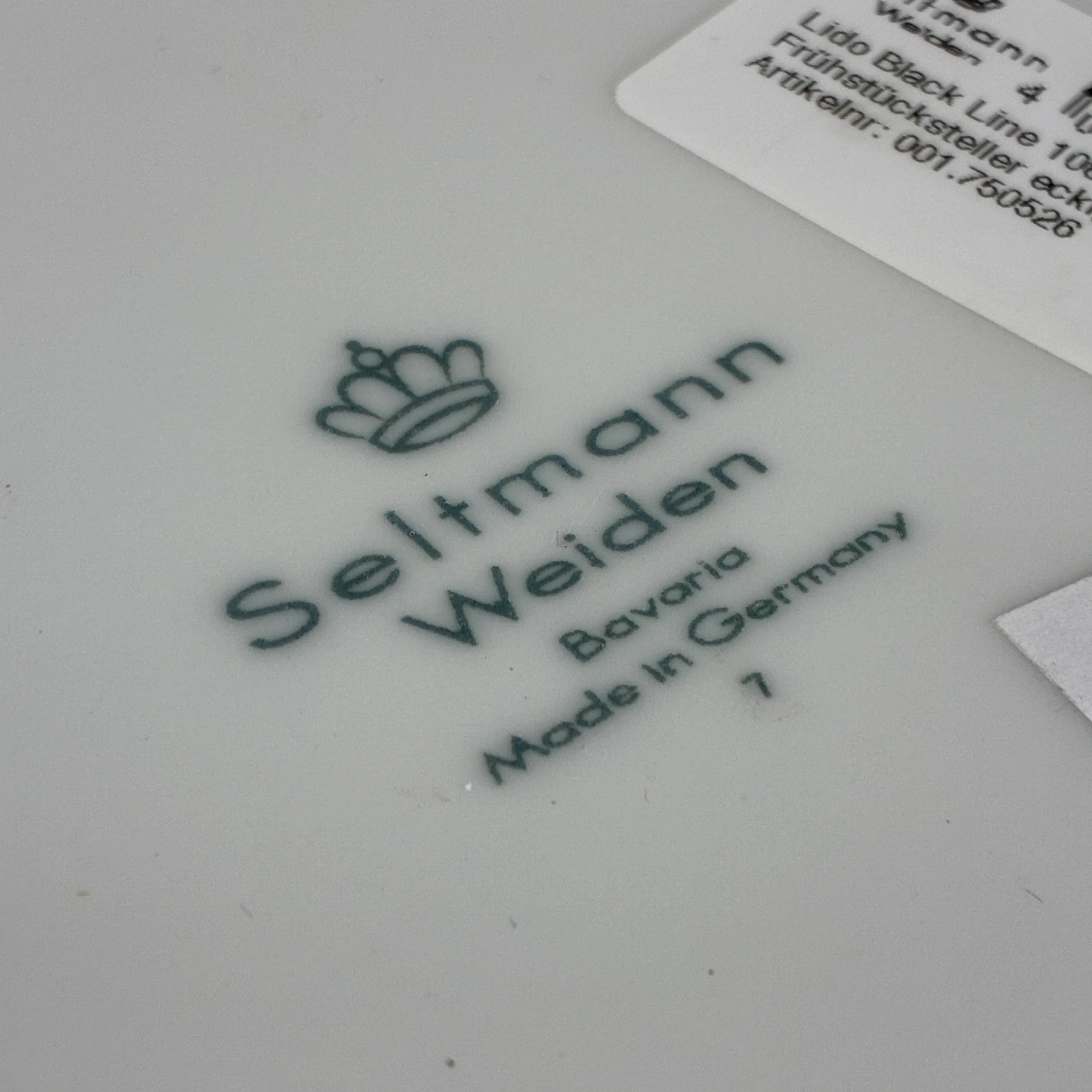 Seltmann Weiden Lido Frühstücksteller eckig 20 cm Black Line - Image 6
