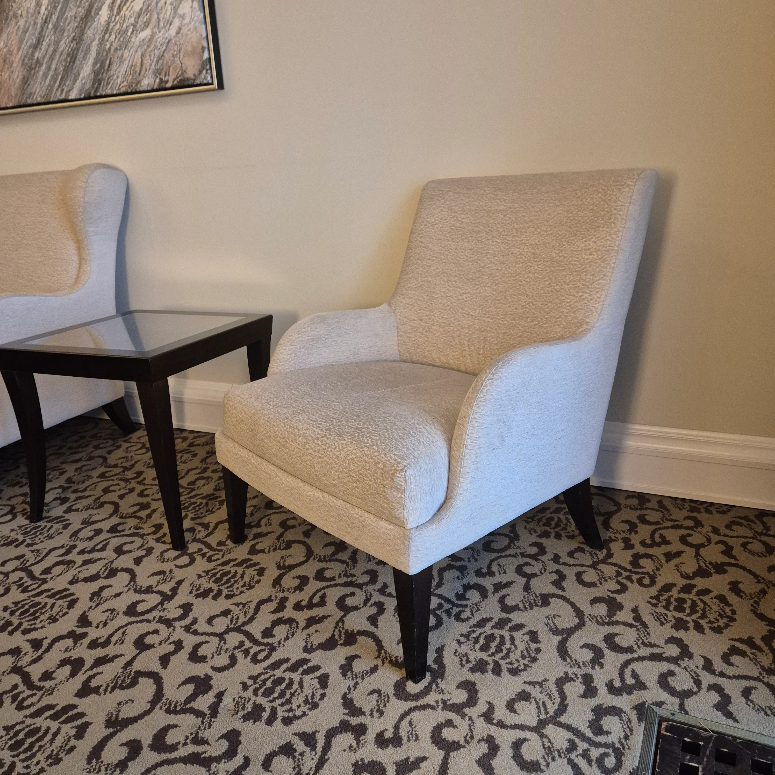 Sessel Clubsessel hellbeige Stoff - Atlantic Hotel Hamburg - gebraucht