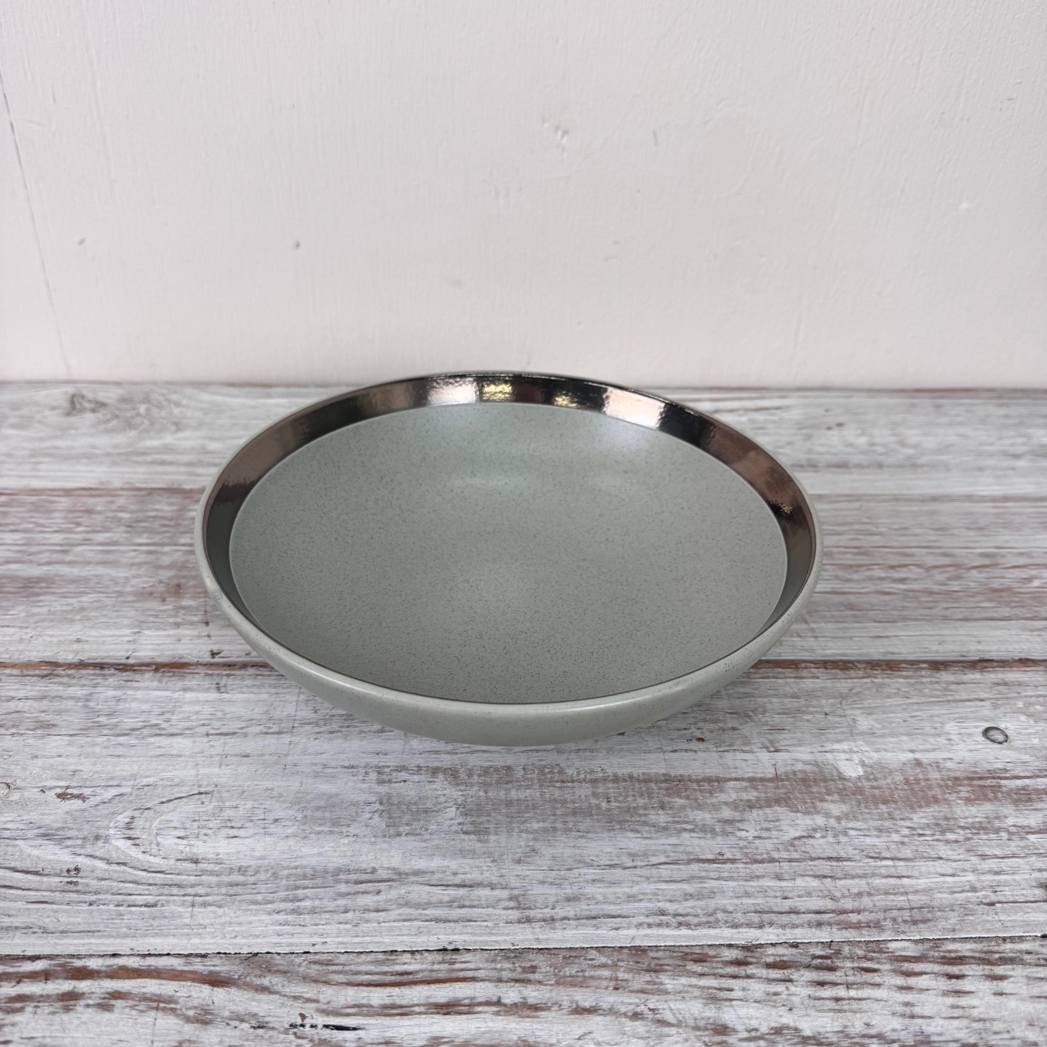 Siaki Suppenteller Grün Keramik 20,5 cm Goldrand Schale Neu Geschirr Porzellan Küchenbedarf - Image 5