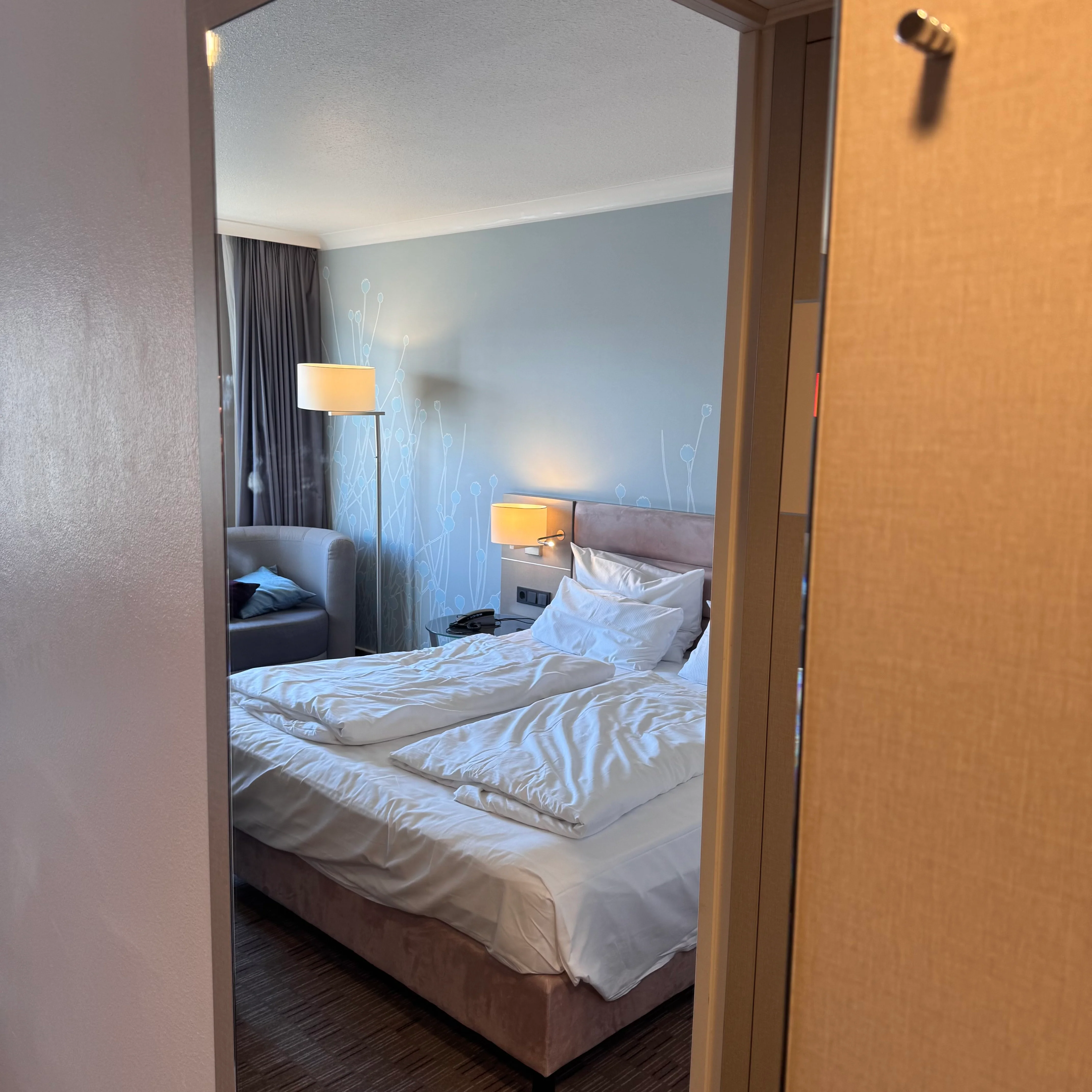Hotel Wandspiegel grau mit Garderobe Spiegel gebraucht - Image 5