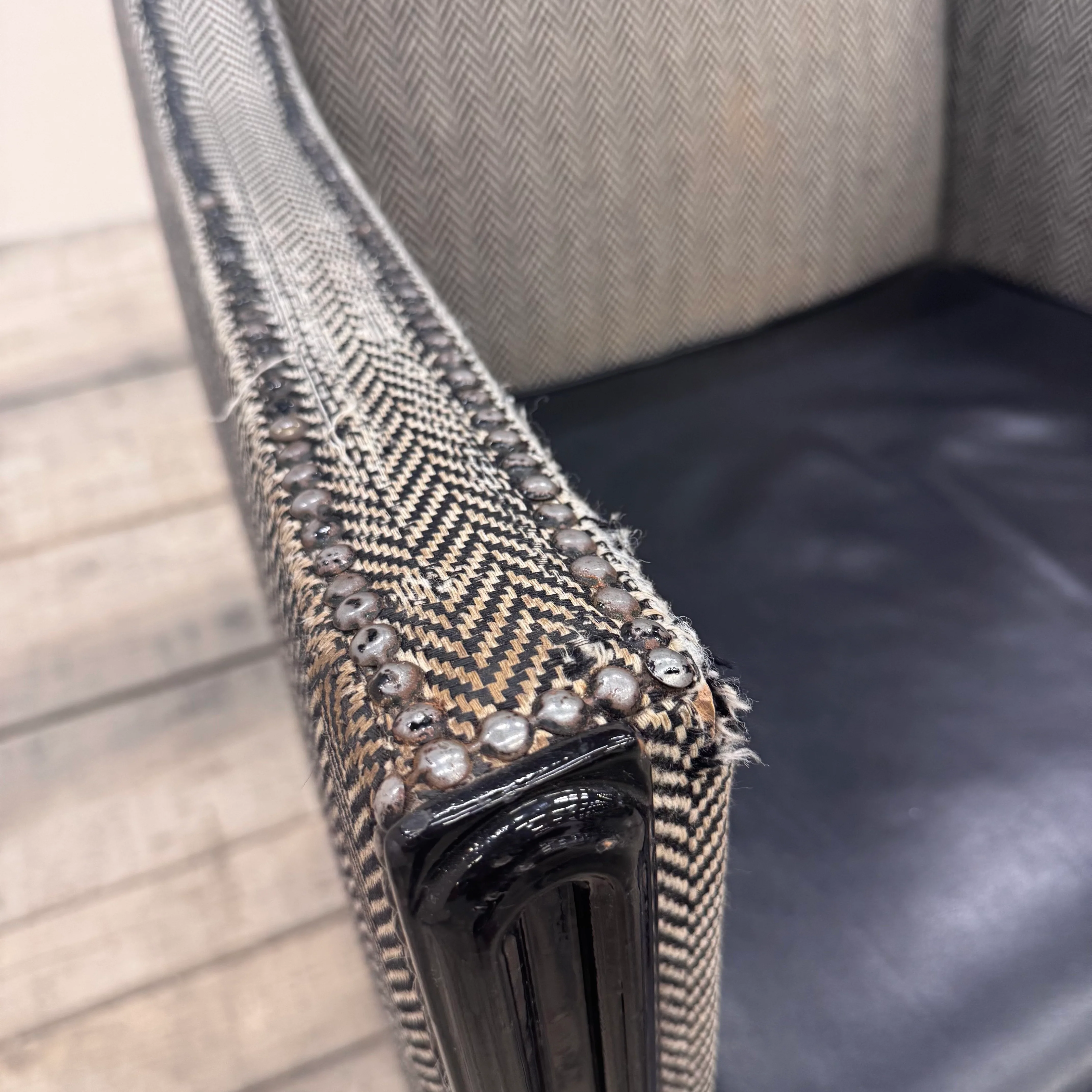 Stilmöbel Klassischer Sessel Grau Vintage Stuhl Armlehnstuhl 5-Sterne Schlosshotel - Image 6