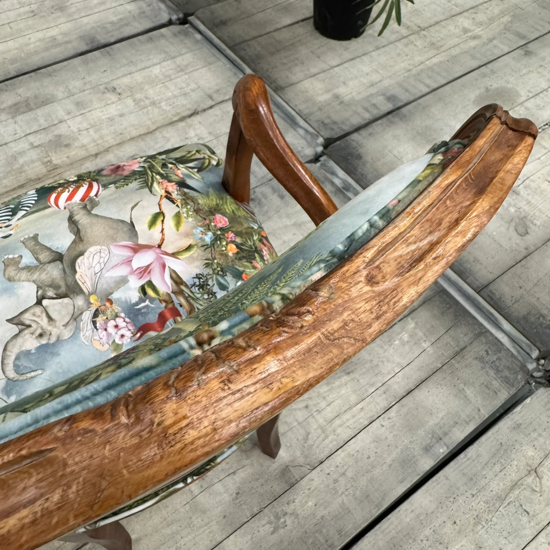 Thomas Klotz Vintage Sessel „Flyling Elephant“ Armlehnstuhl Stuhl Upcycled - Image 11