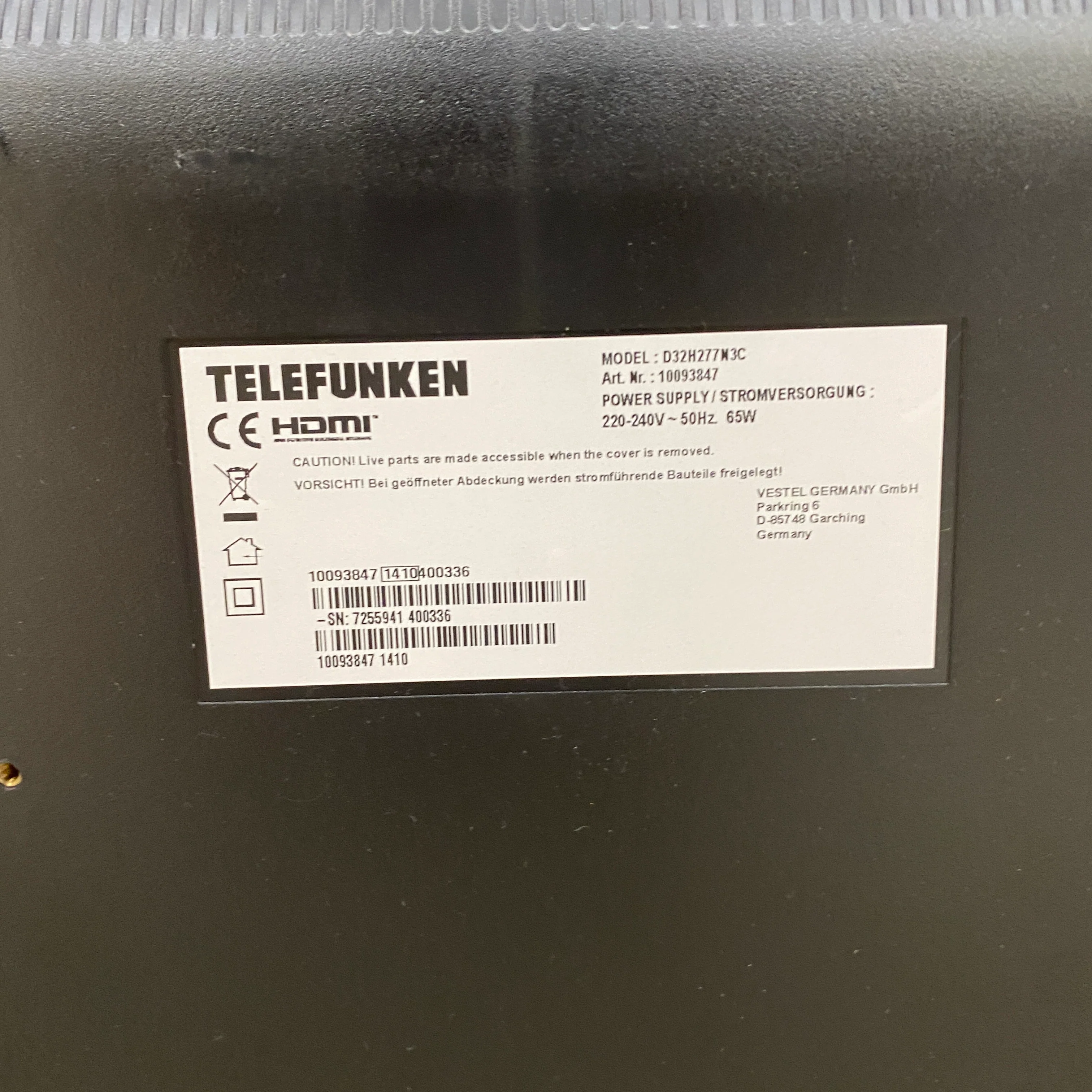 Telefunken Standfernseher Fernseher 32 Zoll TV Gebraucht - Image 5