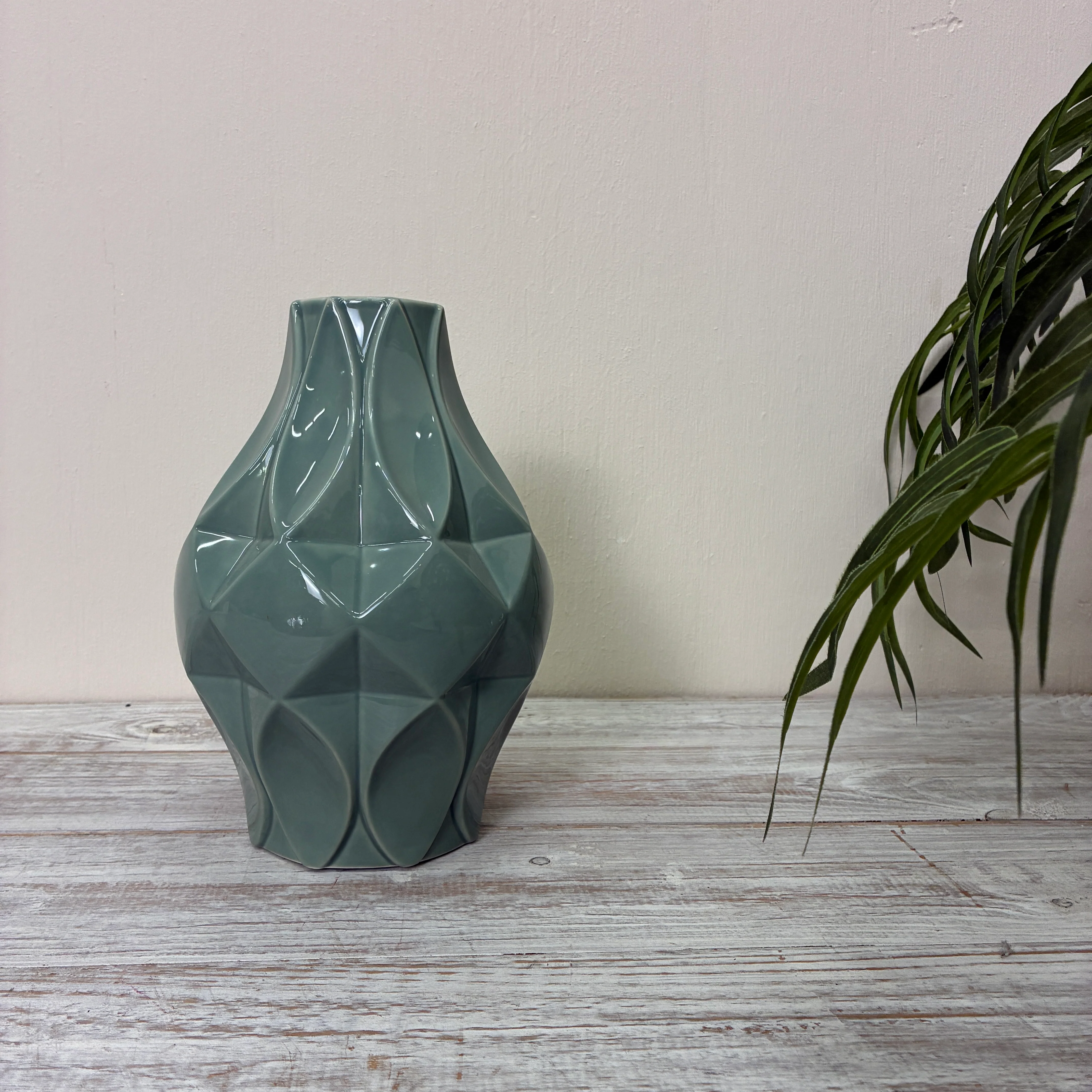 Tettau Atelier Grün uni Vase Porzellan Deko - Image 2