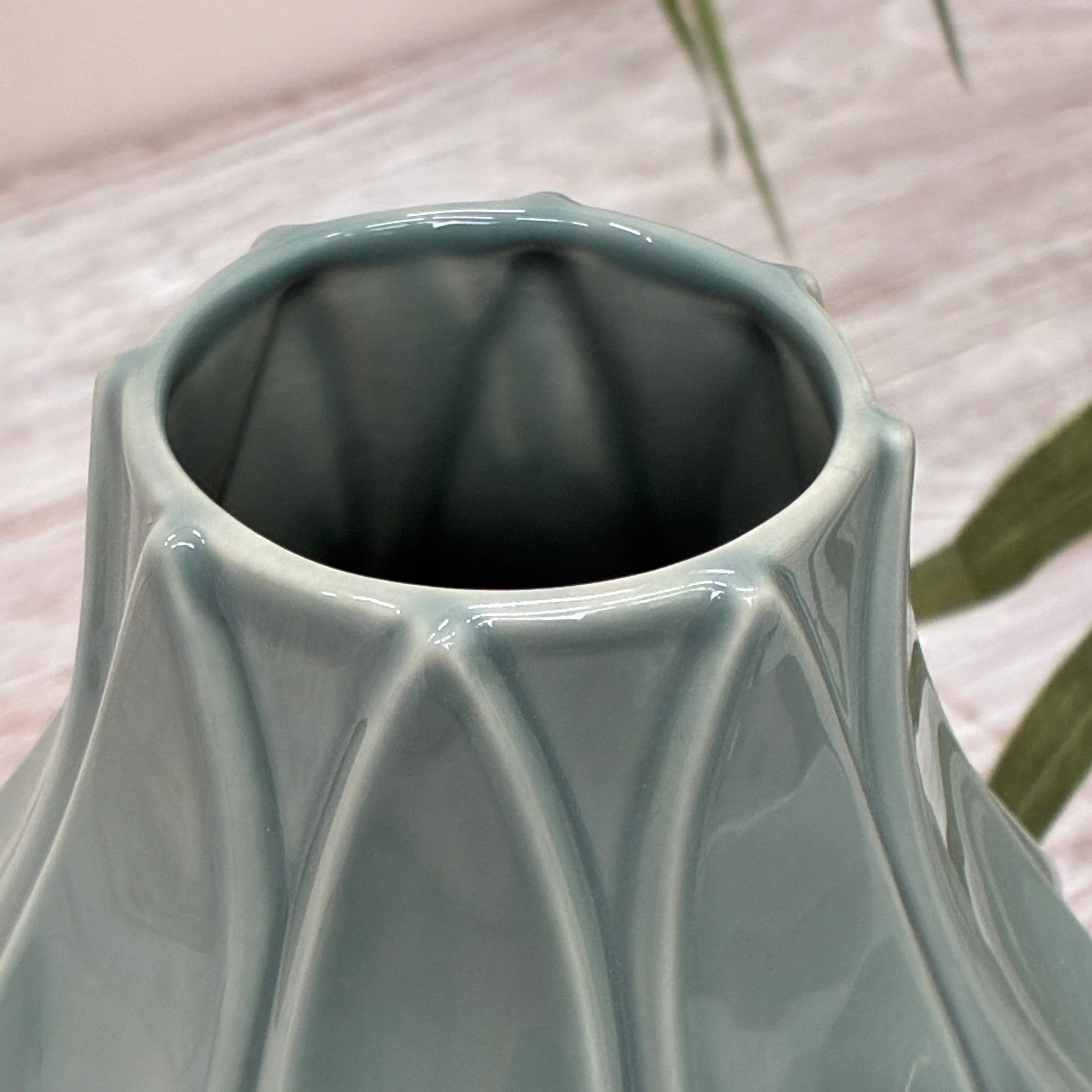 Tettau Atelier Grün uni Vase Porzellan Deko - Image 4