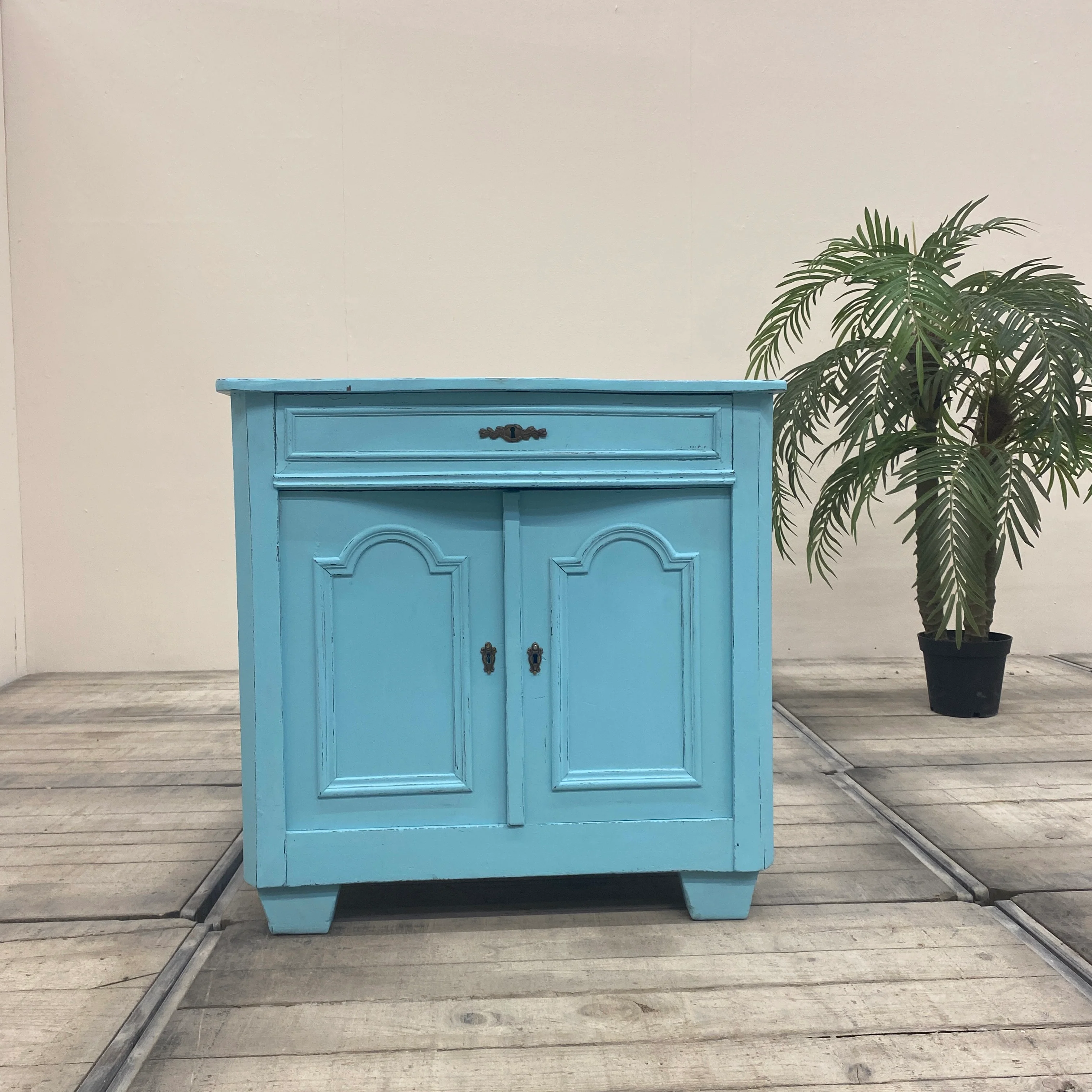 Thomas Klotz Kommode "Shabby Chic" blau Schrank Upcycled - Image 11