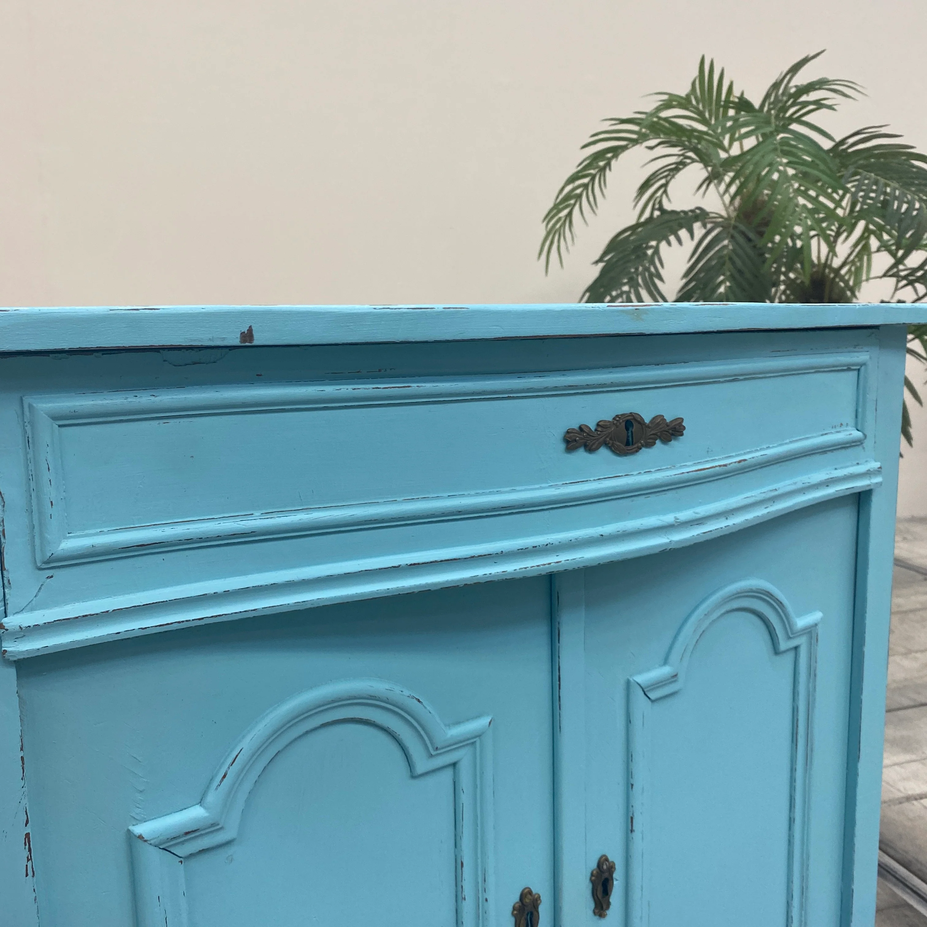 Thomas Klotz Kommode "Shabby Chic" blau Schrank Upcycled - Image 4