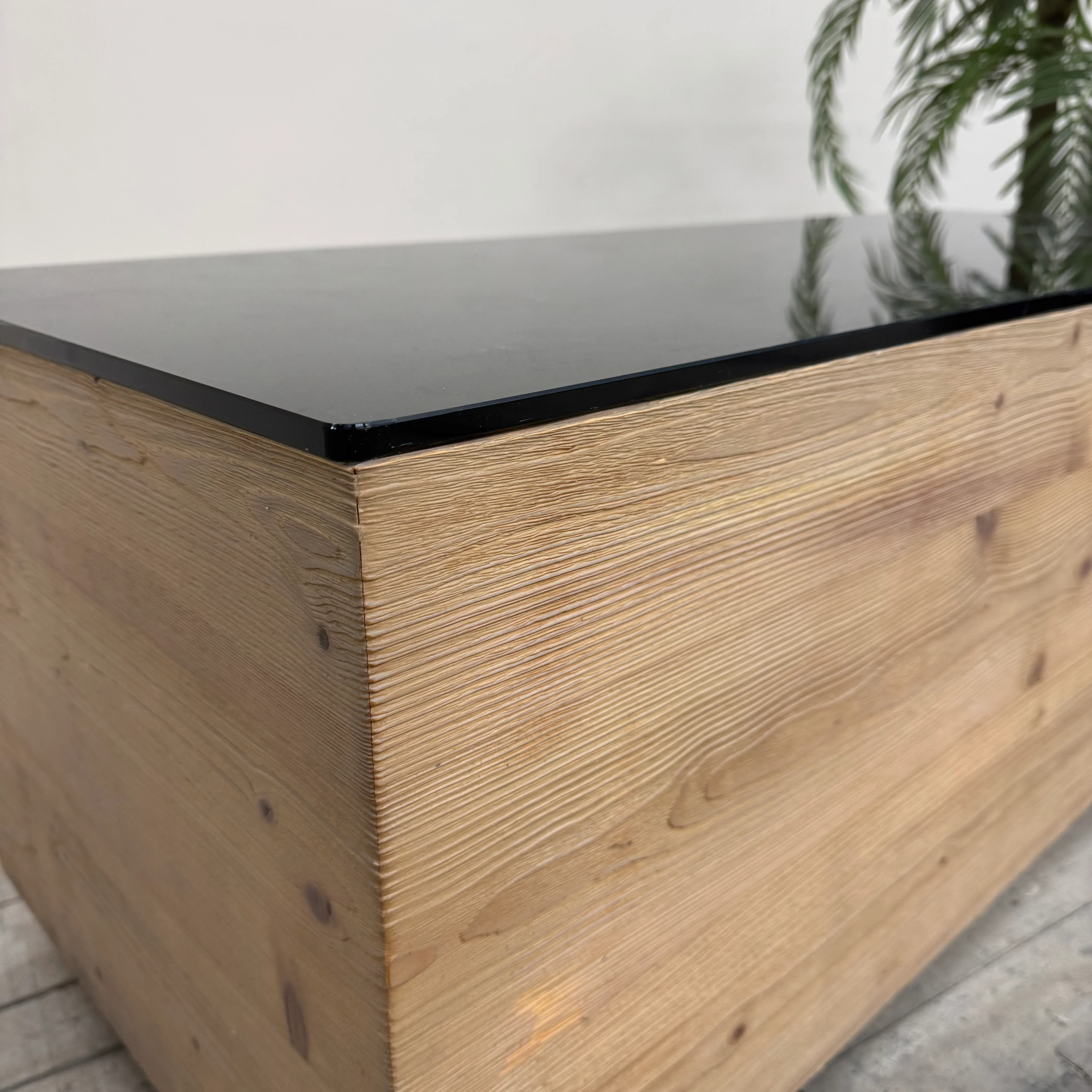 Lowboard Braun Schwarz Holz TV Board Couchtisch Gebraucht - Image 4