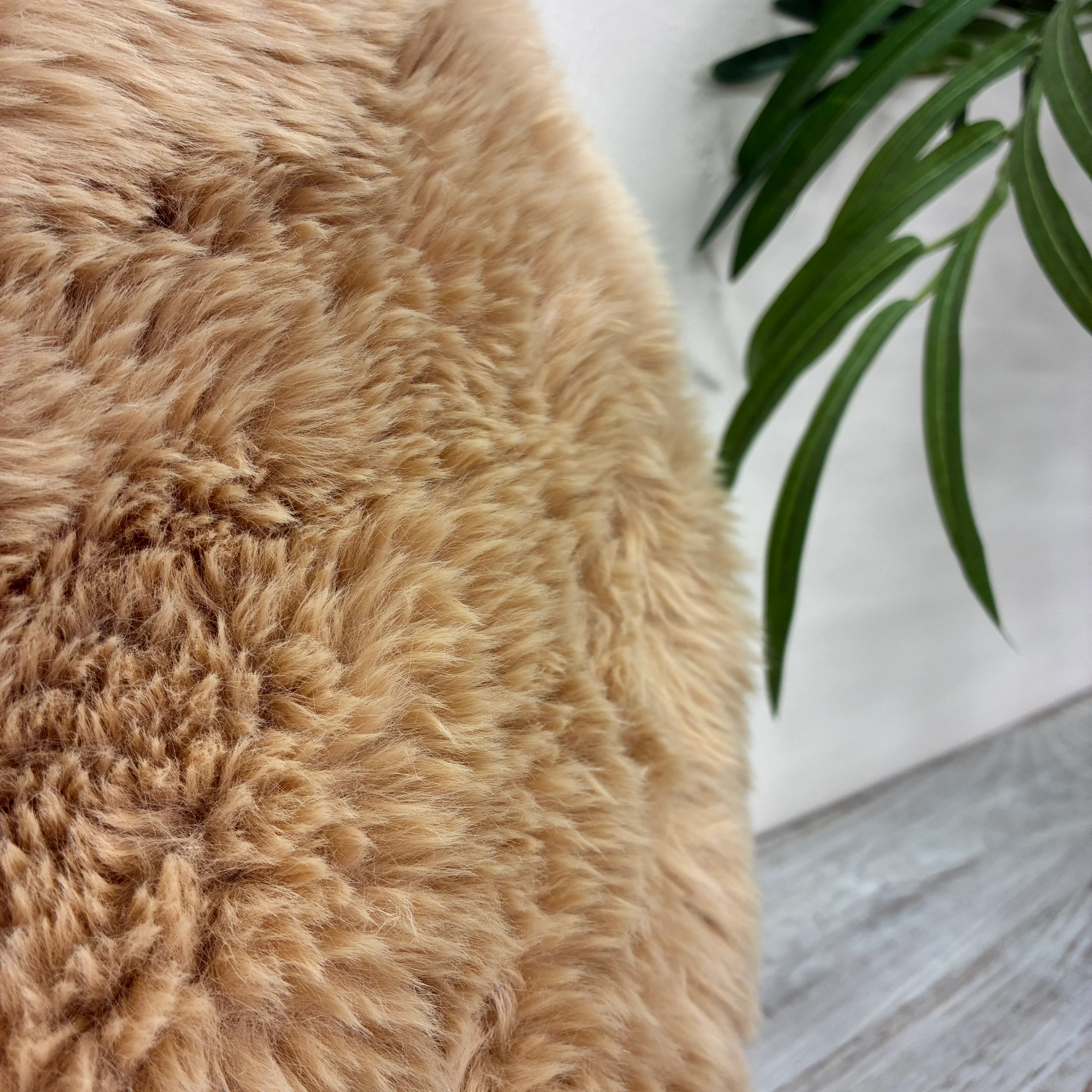 Unique Living Kissen Flauschig Hellbraun 40x40 Neu Dekokissen - Image 4