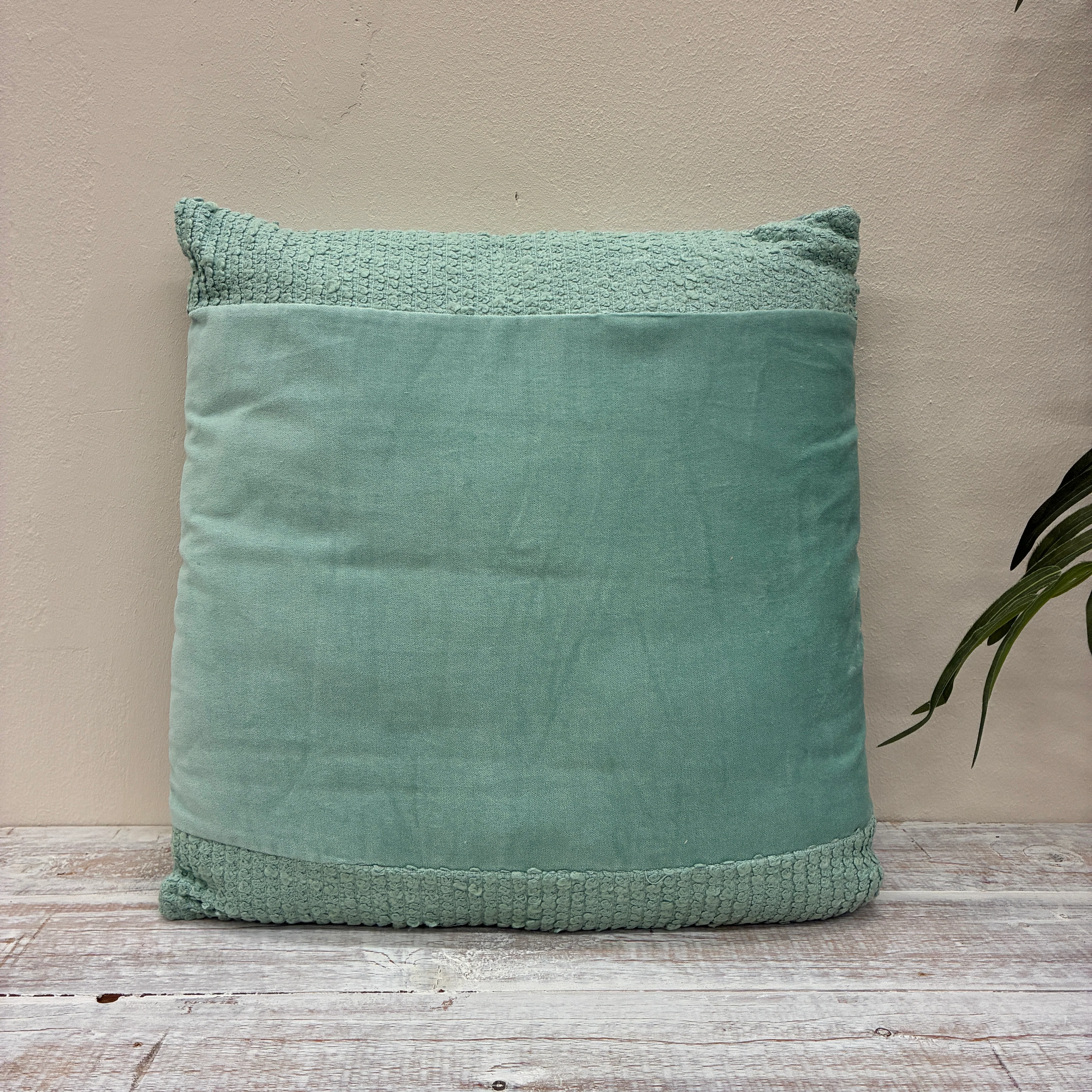 Unique Living Wess Kissen türkis Stoff 45x45 Kissen Neuware - Image 3