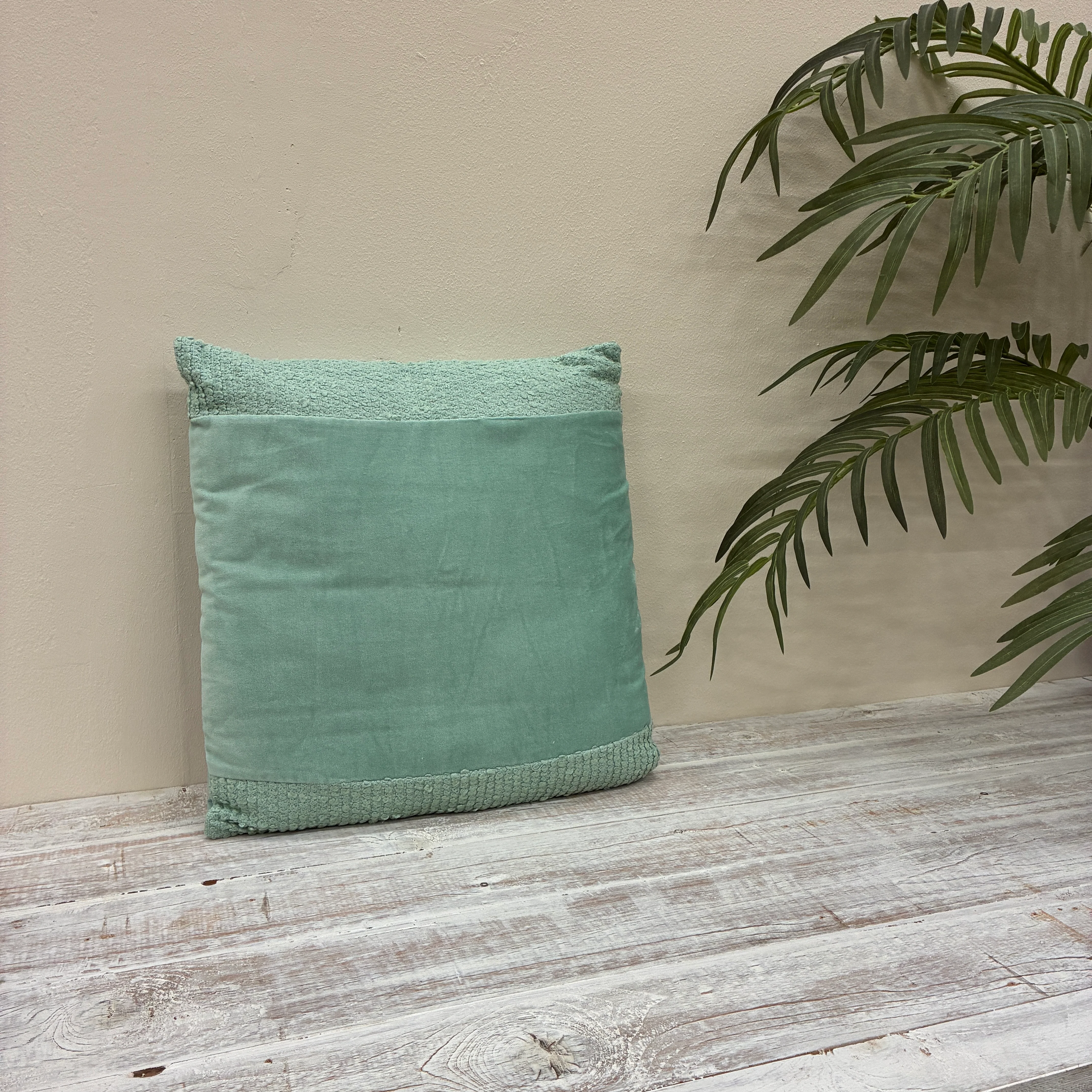 Unique Living Wess Kissen türkis Stoff 45x45 Kissen Neuware - Image 8
