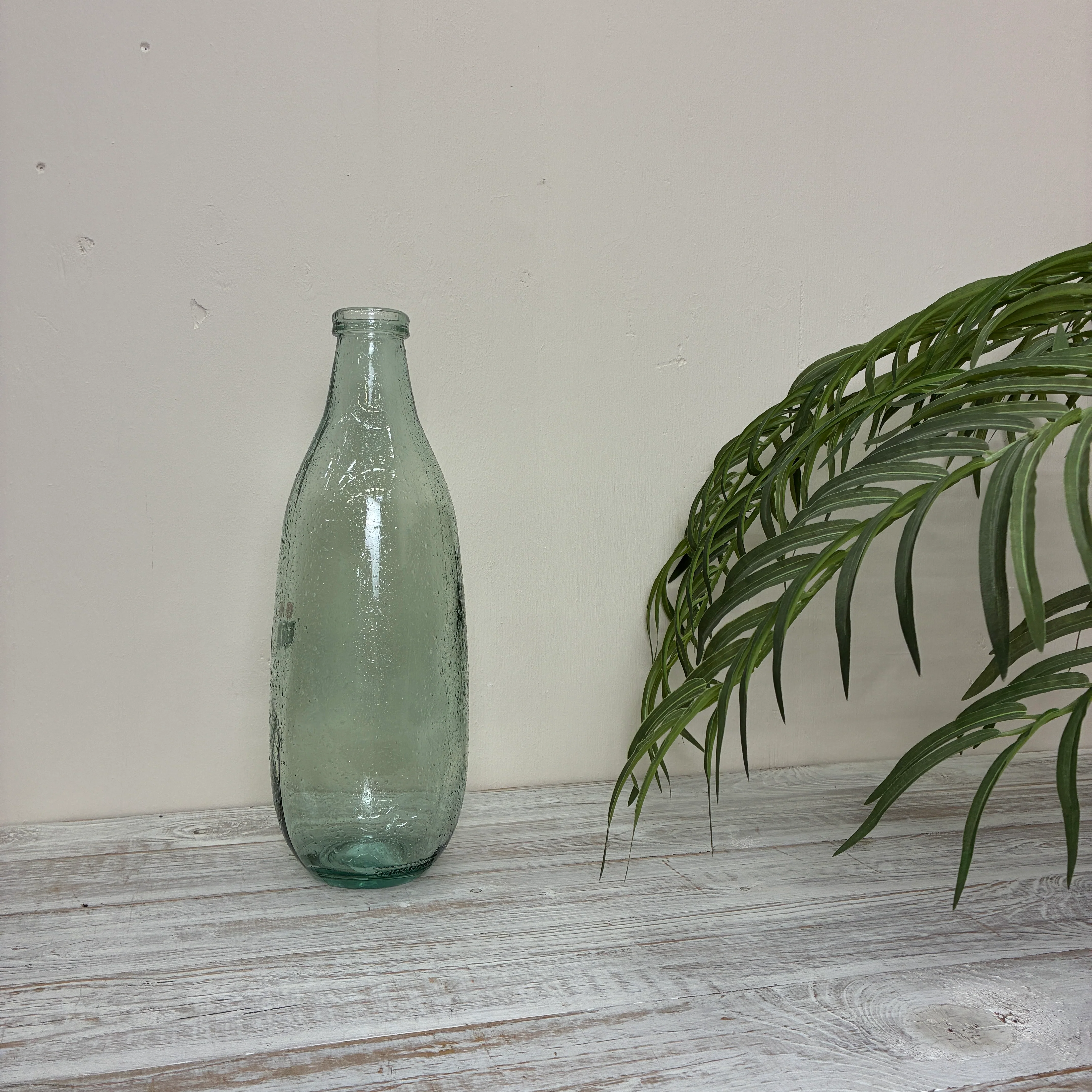 Vase Grün Glas Vintage Deko Vase Altglas Flasche 40cm - Image 7