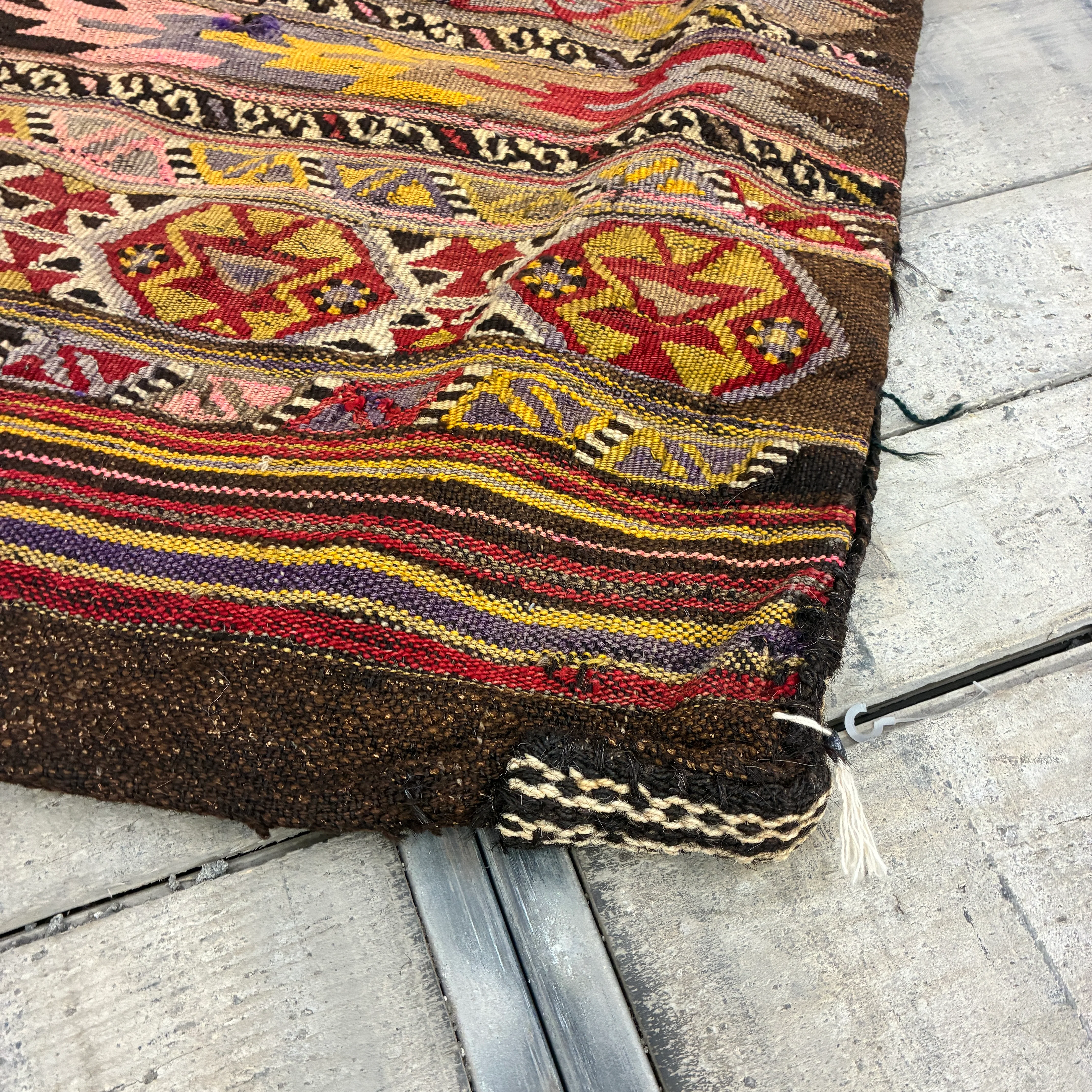 Orientalischer Teppich Vintage 110x94 Gemustert Säckchen Tasche - Image 4