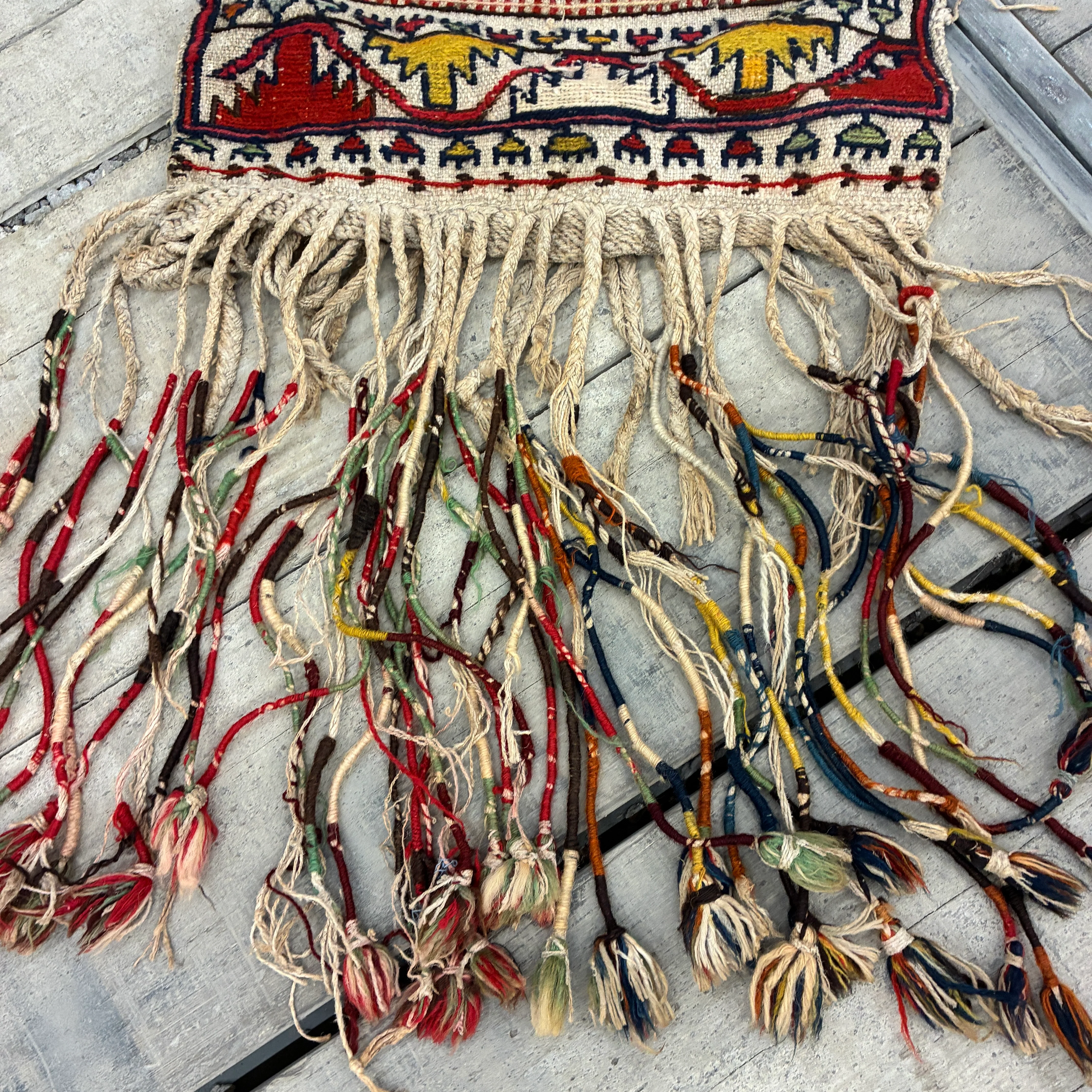 Orientalischer Teppich Vintage 43x84 Gemustert Säckchen Tasche - Image 4