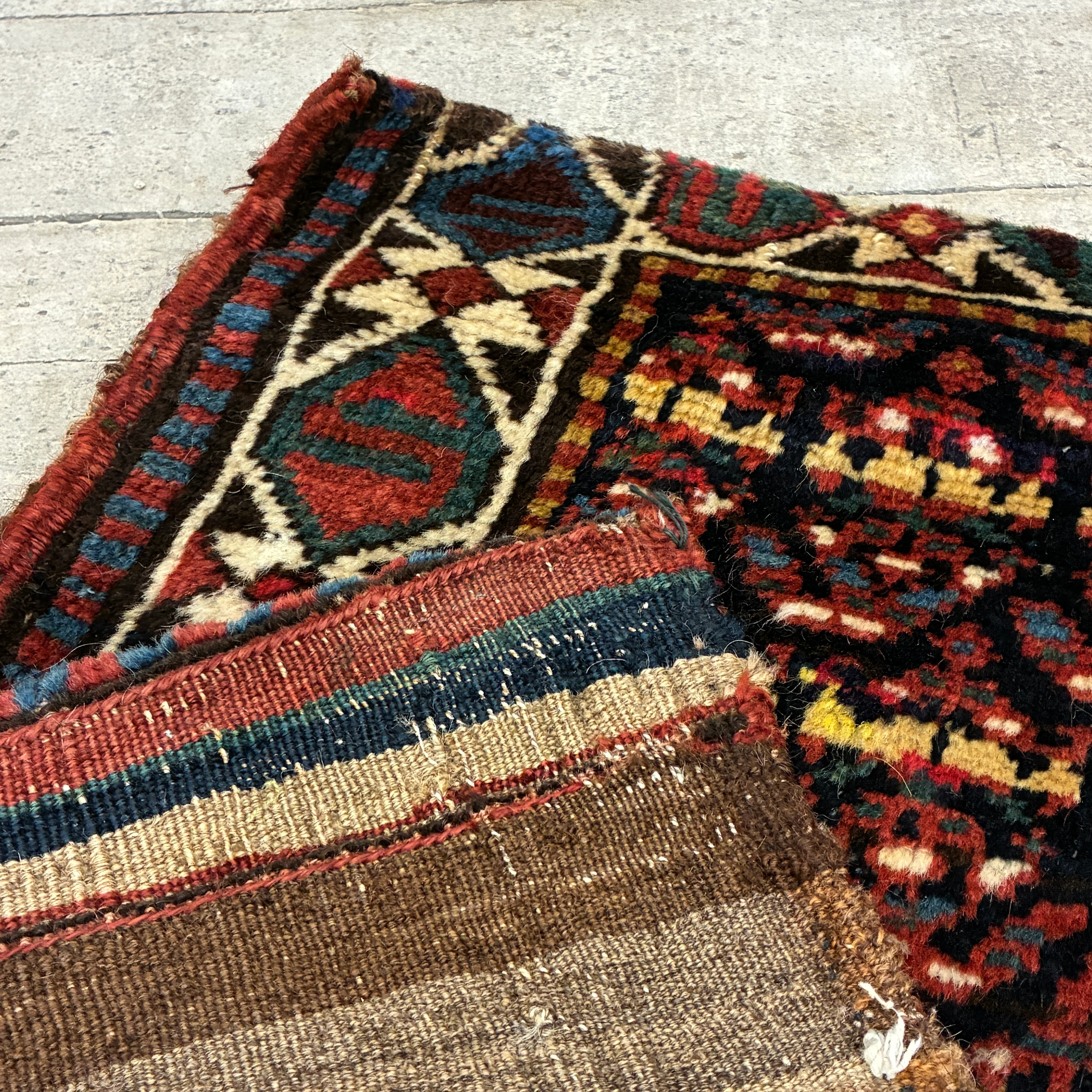 Orientalischer Khorjin Satteltasche Teppich Vintage 61x123 Gemustert - Image 8