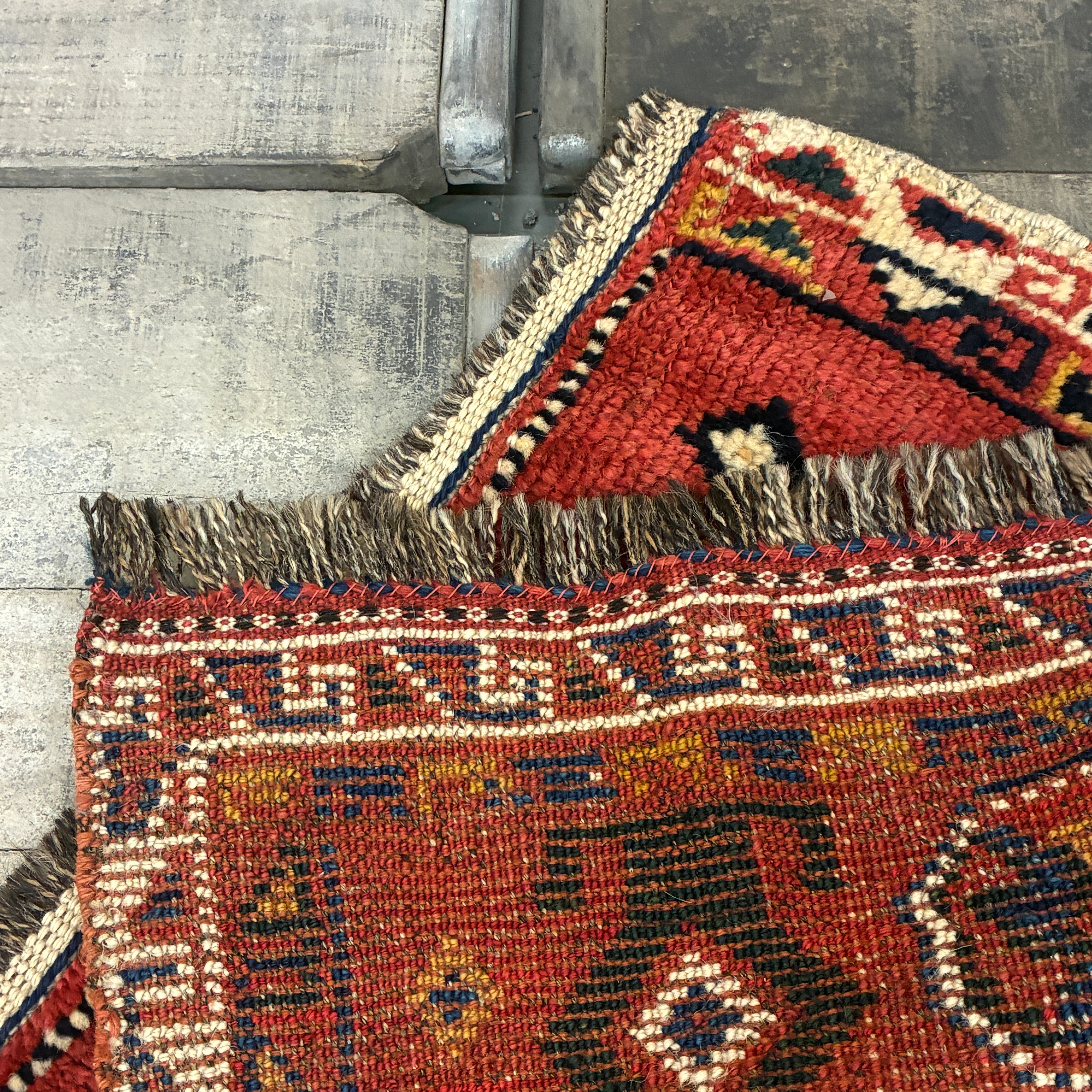 Orientalischer Teppich Vintage 57x54 Gemustert Gebetsteppich - Image 6