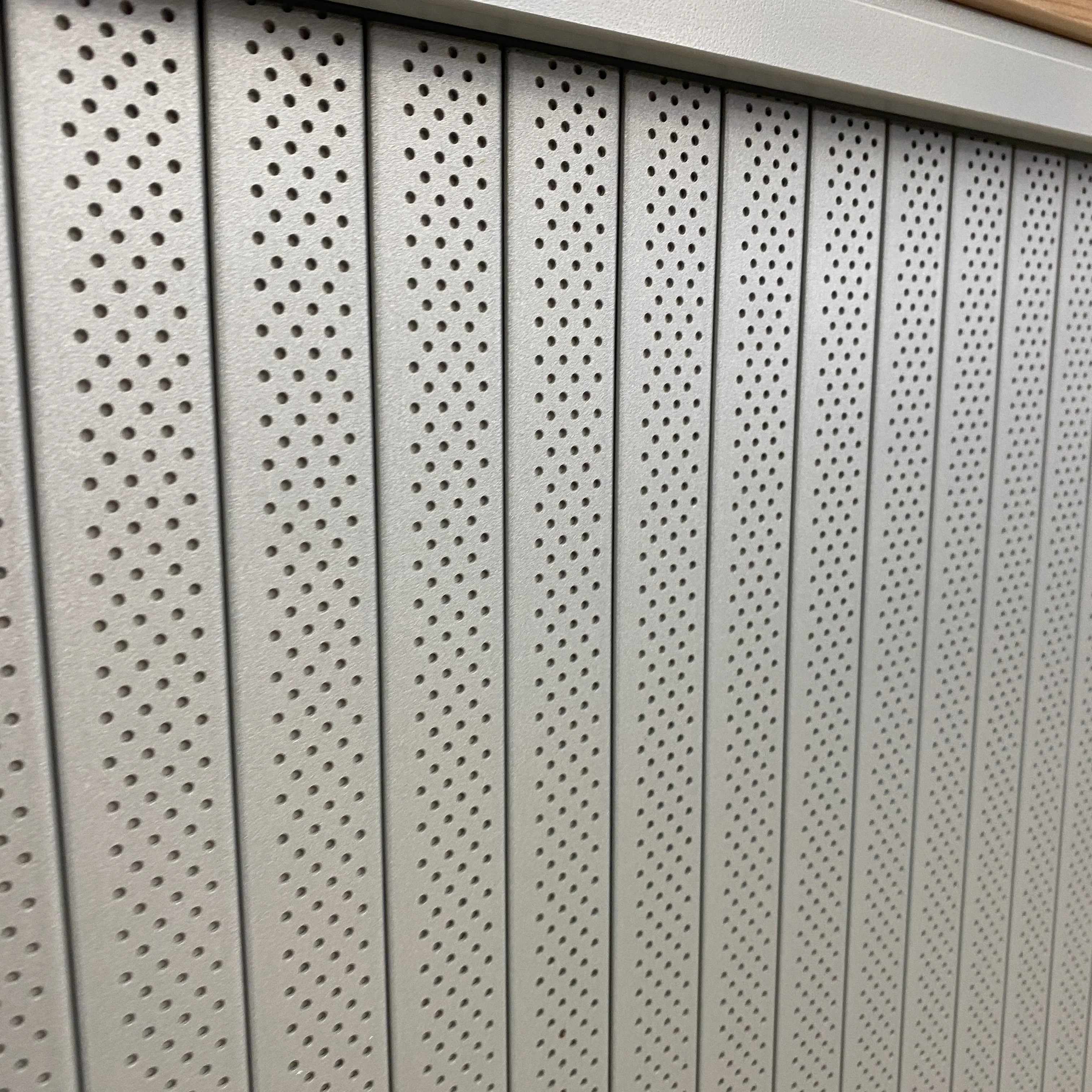 VS Querrollladenschrank 3OH Grau Holz ohne Schloss Büro Schrank Aktenschrank Gebraucht - Image 10