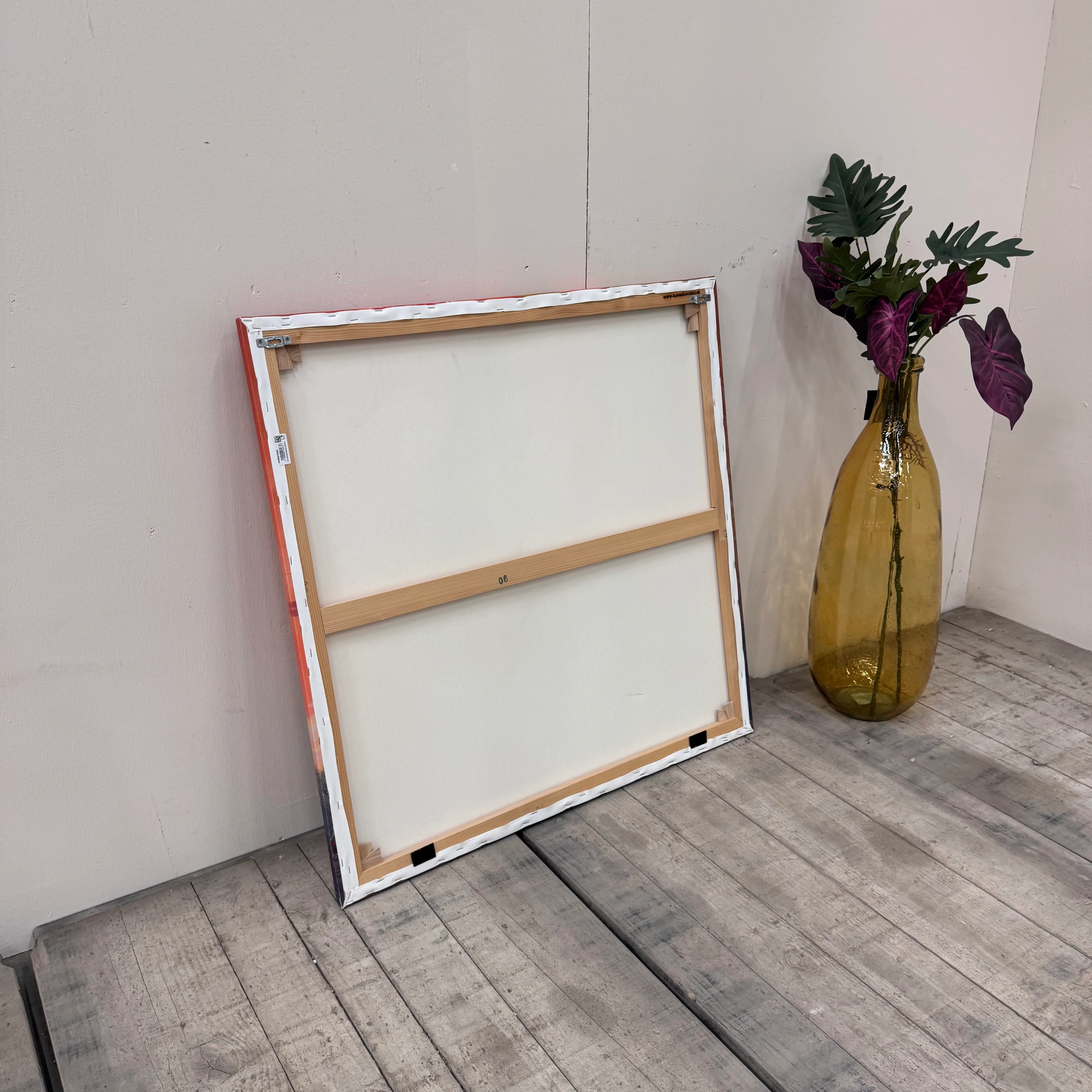 Wandbild 90x90 - Frankfurt Architektur Fokus Rot - Fotodruck auf Leinwand Gebraucht - Image 7