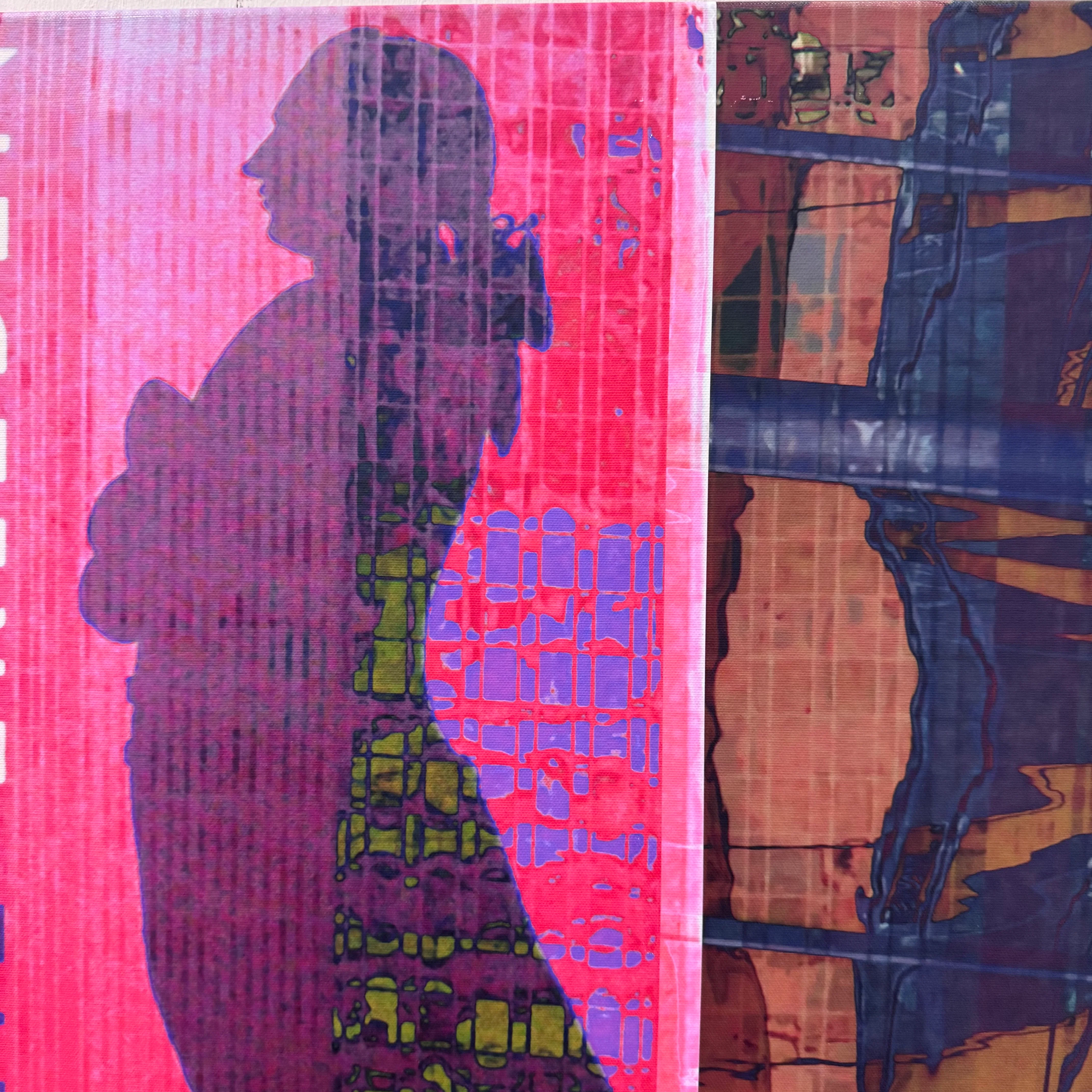 Wandbild 90x90 - Goethes Frankfurt Pink - Fotodruck auf Leinwand Gebraucht - Image 2